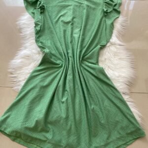 Vestido Verde Plus Size com Babado na Manga – Sol da Terra TAM G2