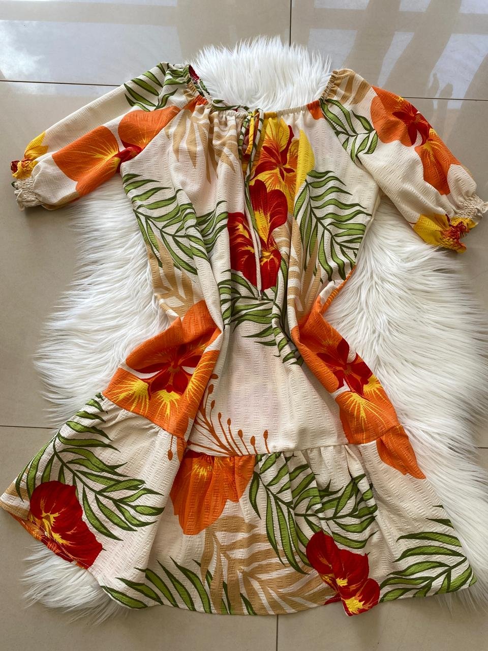 Vestido Plus Size Crepe Ombro a Ombro Zenite – Laranja TAM P