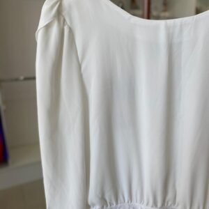 Vestido Branco Babados com Renda - Sol da Terra TAM G