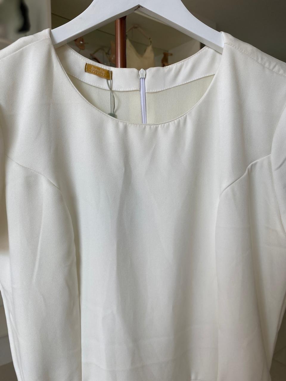 Vestido Branco Rodado com Cinto – Danutta Premium TAM M