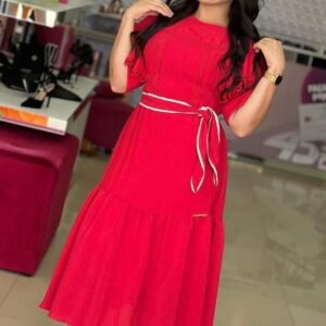 Vestido Midi Vermelho - Fascínius TAM P