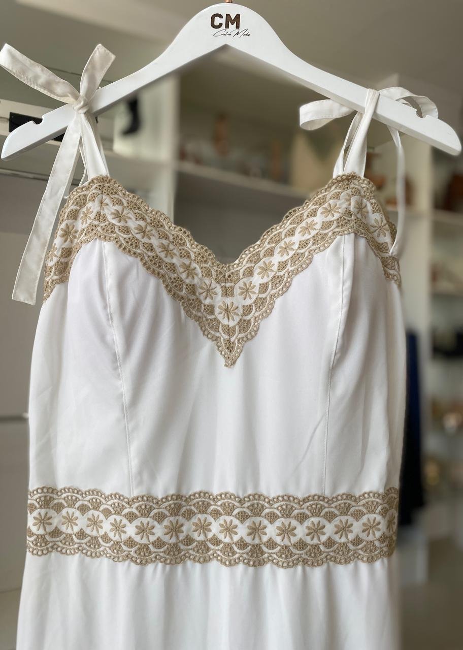 Vestido Longo de Alça Amarrável – Look Lu