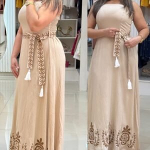 Vestido Bordado  com Cinto - Space Girl’s