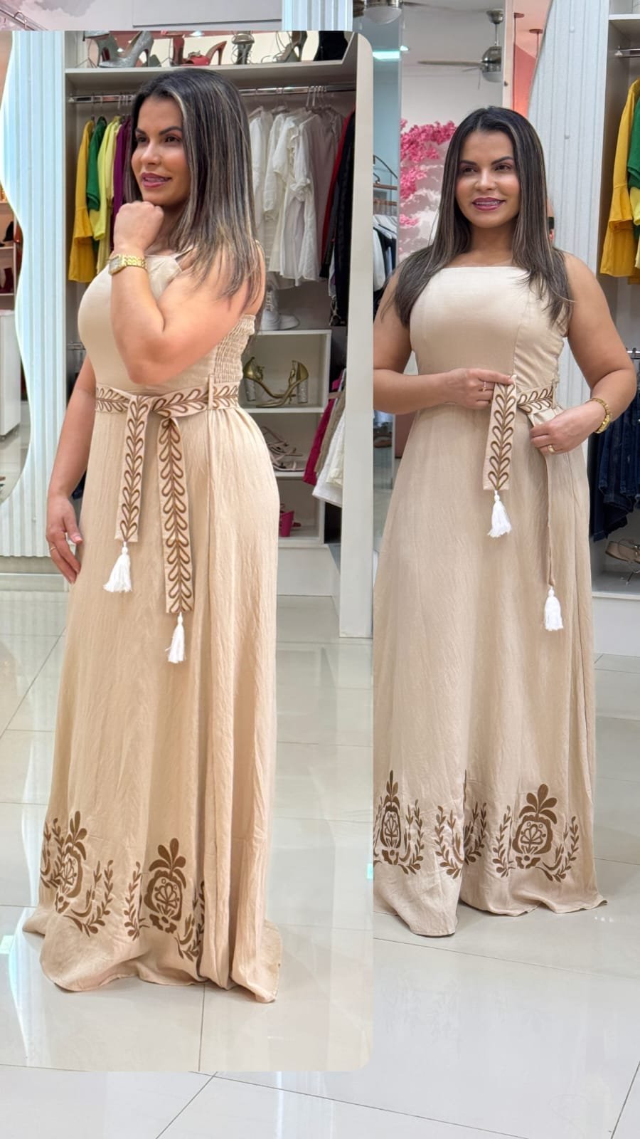 Vestido Bordado  com Cinto - Space Girl’s