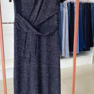 Vestido Longo Preto Transpassado – Sol da Terra TAM M