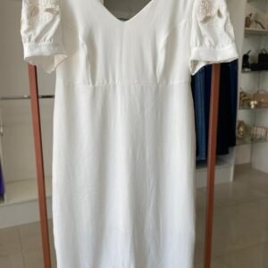 Vestido Plus Size Branco em Laise – Remar TAM P