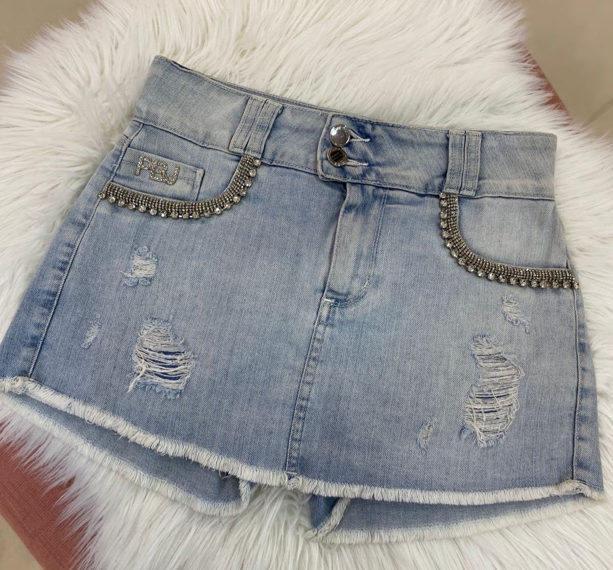 Short Saia Pitbull – Jeans Azul Claro - TAM 40