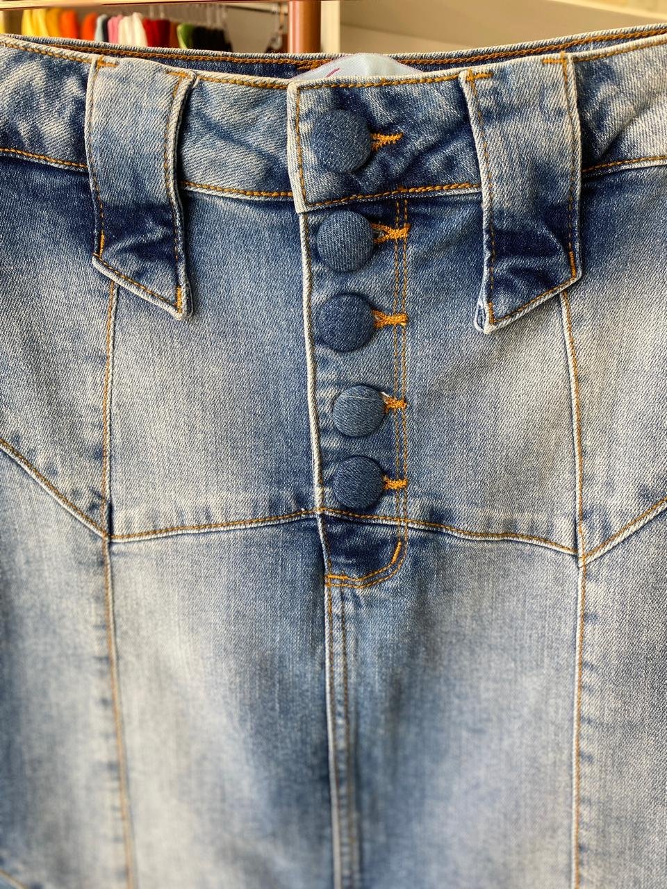 Saia Midi Jeans Larissa - TAM 42