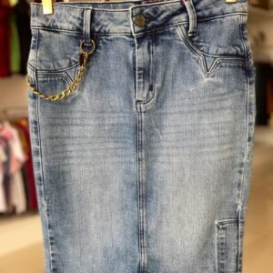Saia Larissa – Jeans Claro TAM 38