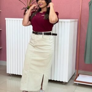 Saia Midi Larissa – com Cinto TAM 44