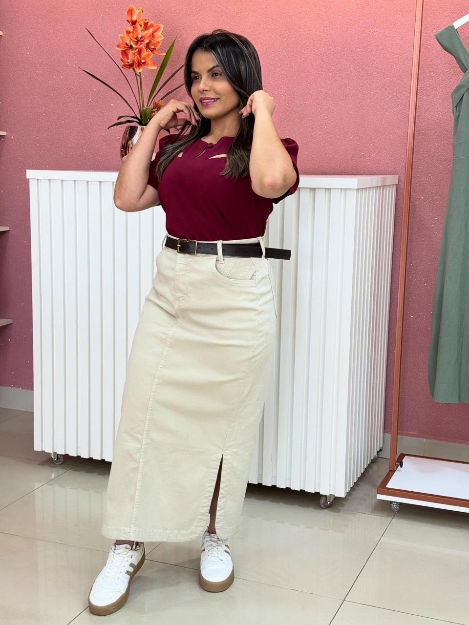 Saia Midi Larissa – com Cinto TAM 44