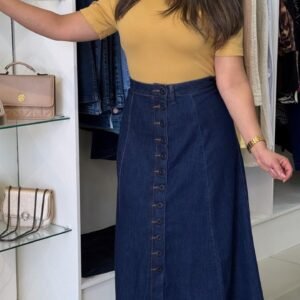 Saia Midi Larissa – Azul TAM 44